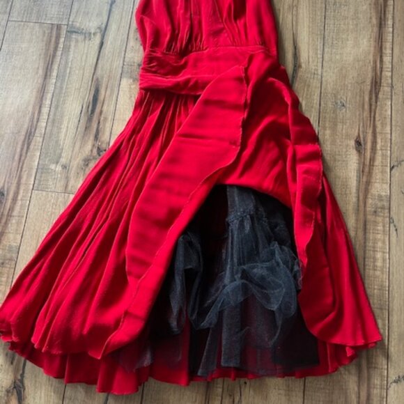 Vintage Red Marilyn Monroe Swing Dress - Picture 3 of 5